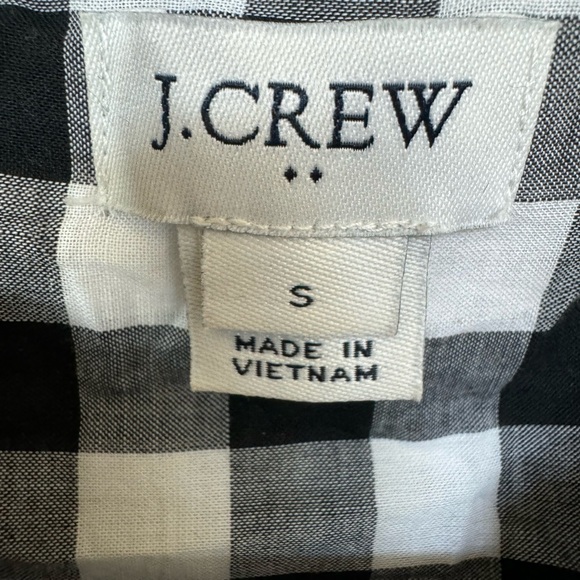 J. Crew Gingham Tie Front Button Down Top. Size Small. - Picture 7 of 7